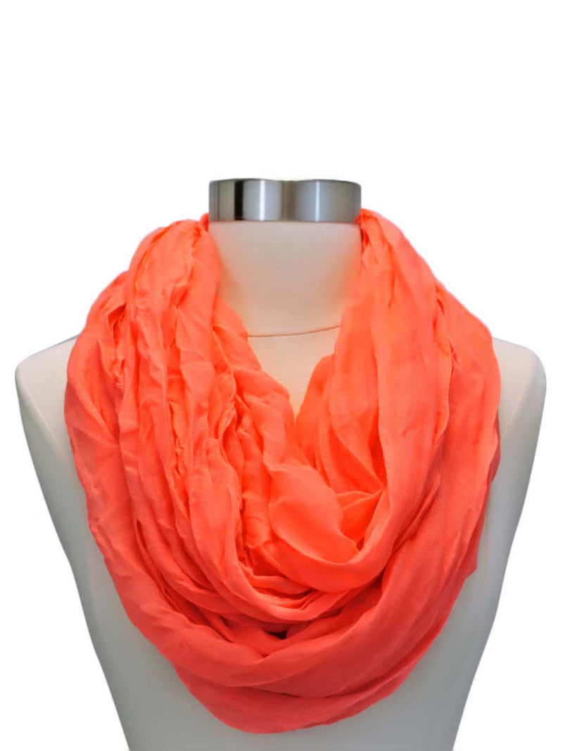 Crinkled Light Infinity Scarf