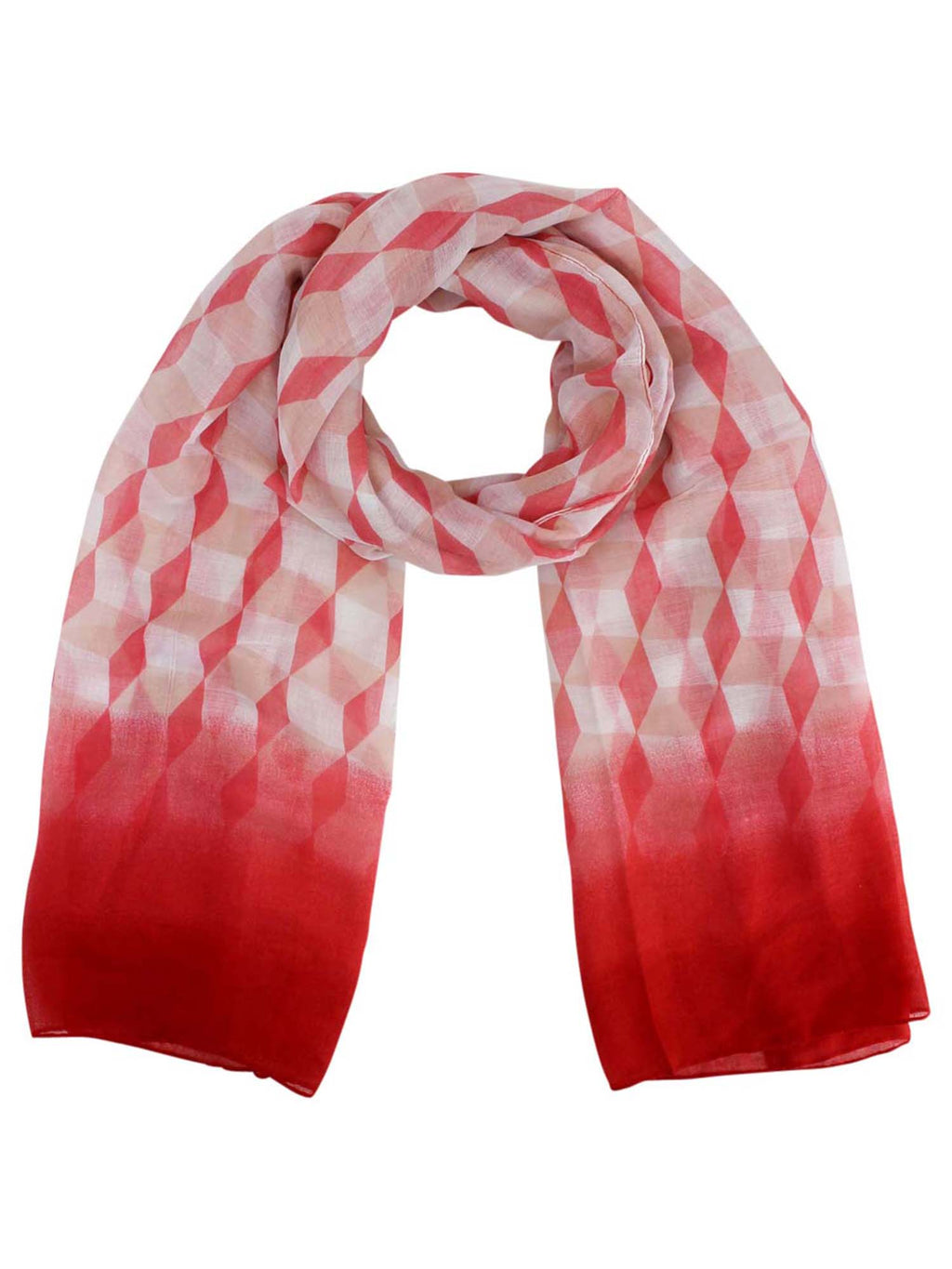 Coral Ombre Diamond Print Wrap