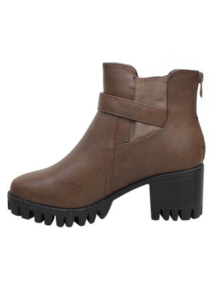 Block Heel Womens Ankle Booties