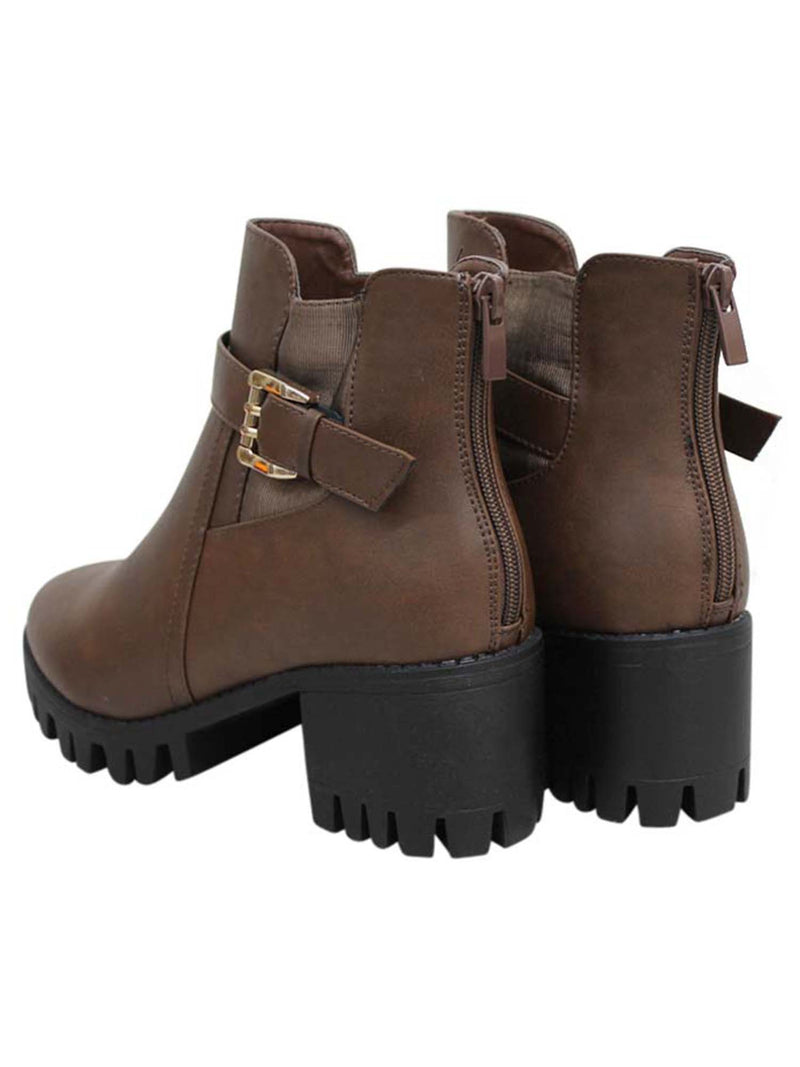 Block Heel Womens Ankle Booties