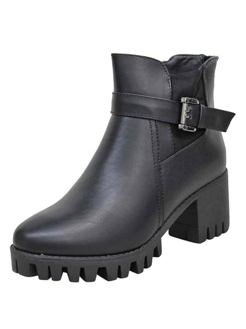 Block Heel Womens Ankle Booties