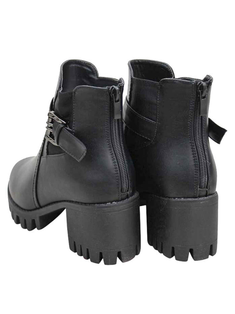 Block Heel Womens Ankle Booties