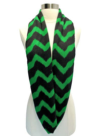 Chevron Striped Fleece Infinity Scarf