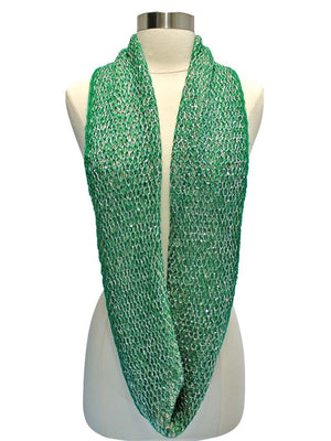 Two-Tone Double Sided Sequin Infinity Winter Scarf