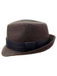 Wool Felt Fedora Hat Trimmed With Hatband