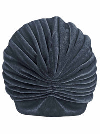 Silver Gray Velvet Turban Head Wrap