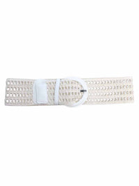 Wide Open Weaved Waist Belt