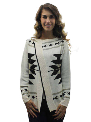 Tribal Print Cardigan Sweater