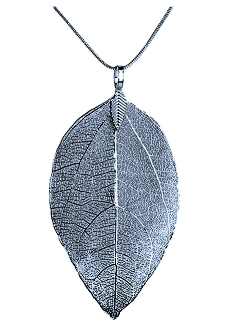 Long Filigree Leaf Necklace