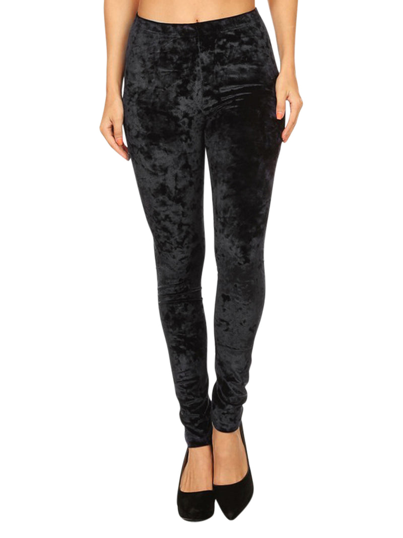 Crushed Velvet Velour Womens Leggings