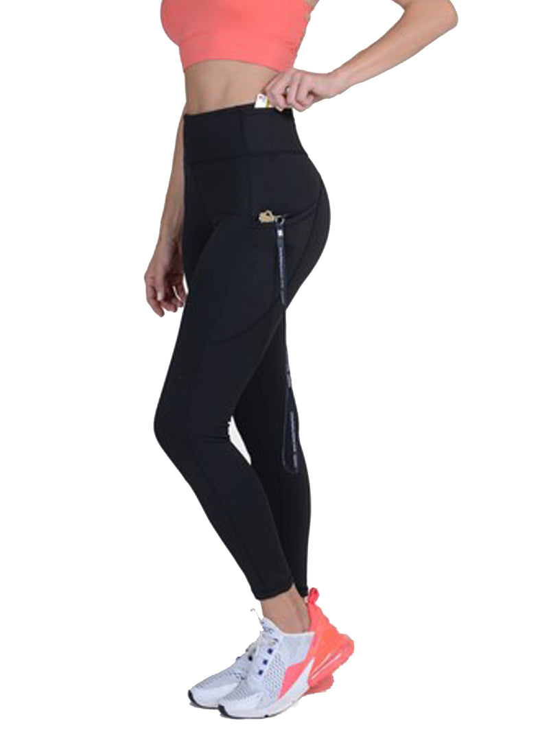 Black High Waist Leggings With Tech Pockets