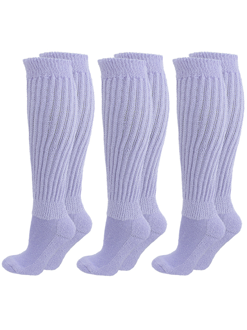 All Cotton 3 Pack Extra Heavy Slouch Socks