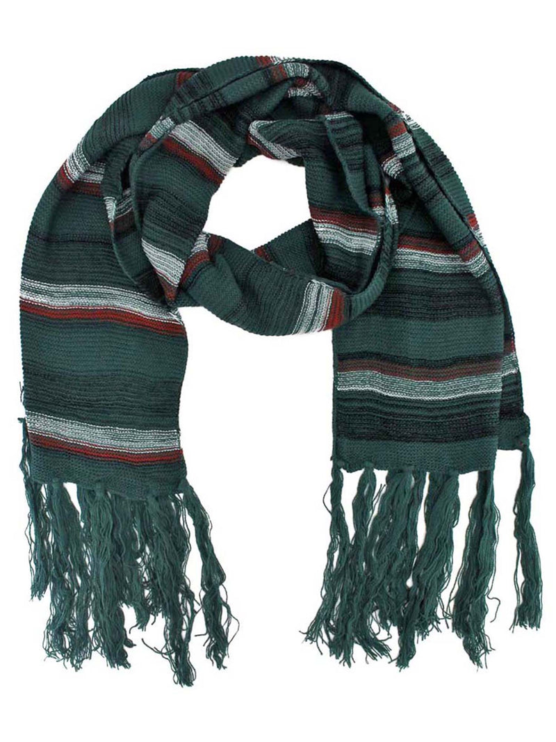 Bohemian Striped Knit Unisex Winter Scarf