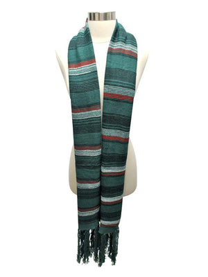 Bohemian Striped Knit Unisex Winter Scarf