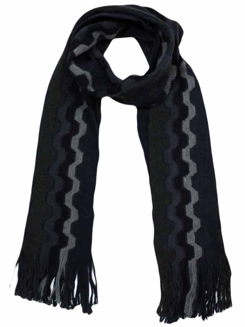 Unisex Multicolor Geometric Print Winter Scarf