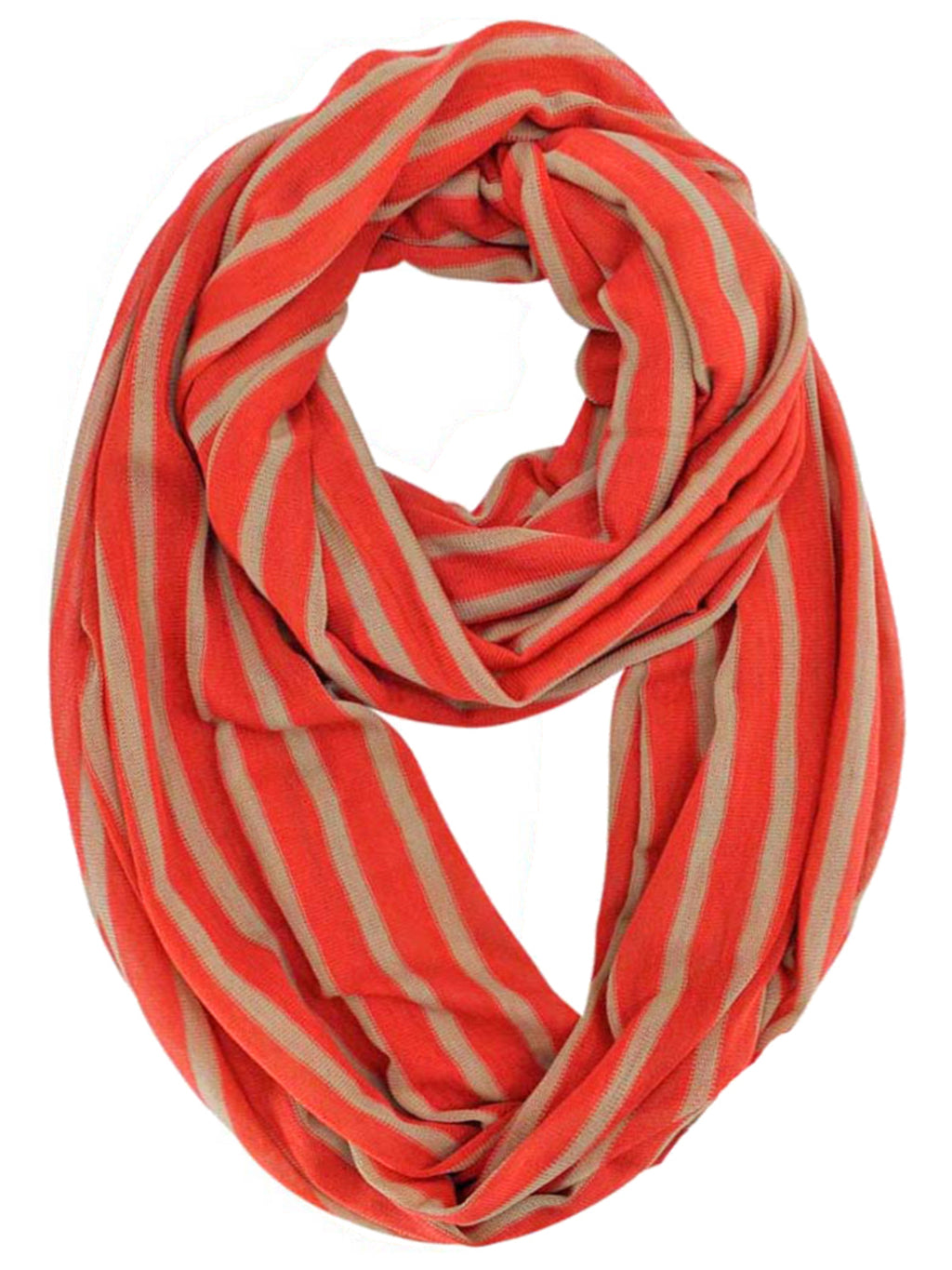 Striped Circle Infinity Scarf