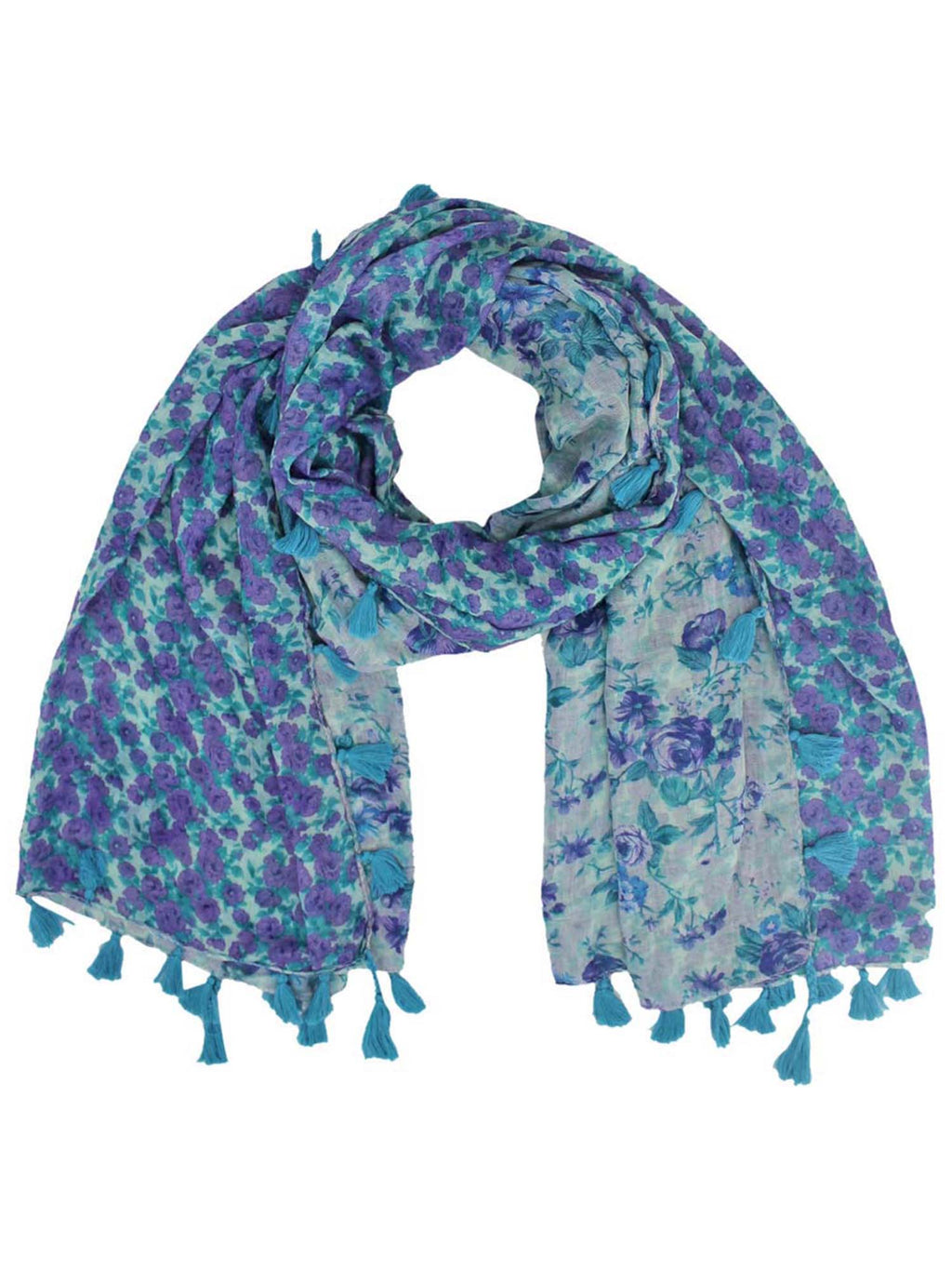 Reversible Floral Pattern Shawl Wrap