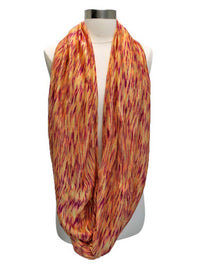 Orange Variegated Light Knit Circle Scarf