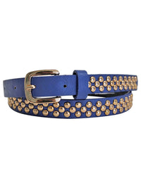 Skinny Gold Tone Round Studded Belt