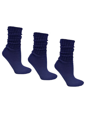 Cotton 3 Pack Slouch Socks