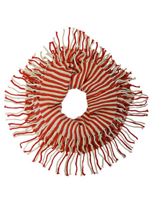 Radiant Knit Winter Infinity Scarf With Fringe