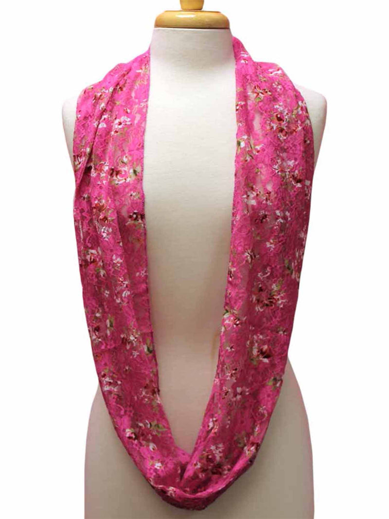 Floral Lace Infinity Scarf