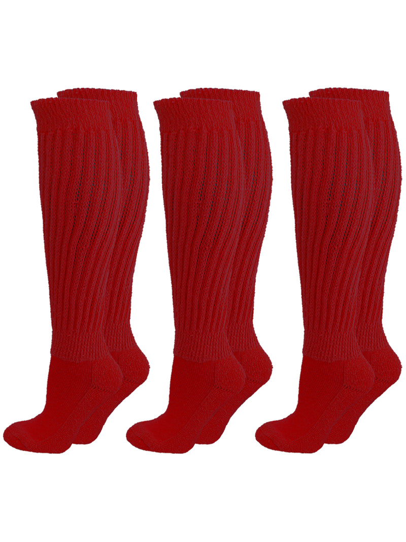 All Cotton 3 Pack Extra Heavy Slouch Socks