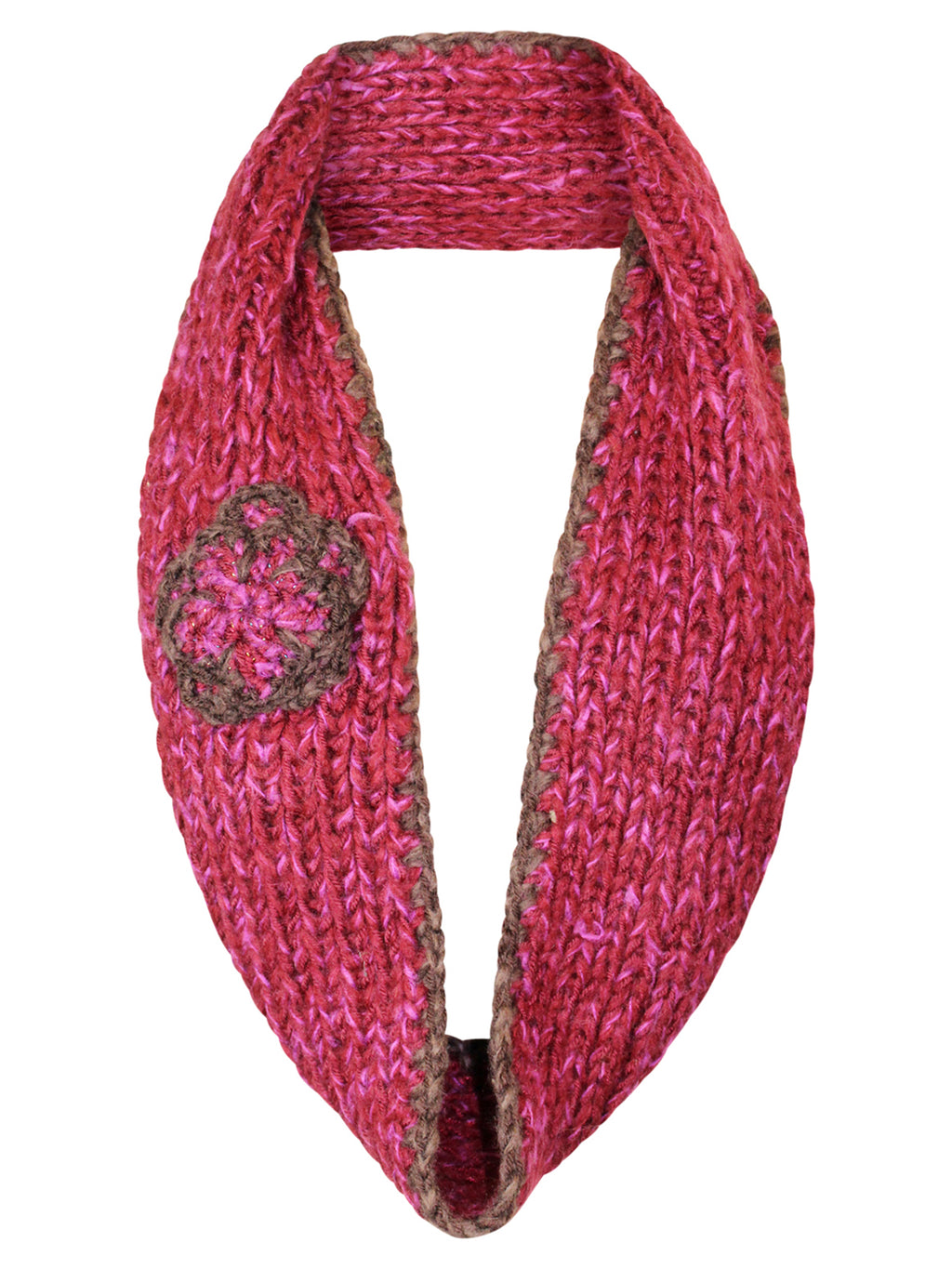 Crochet Knit Infinity Scarf