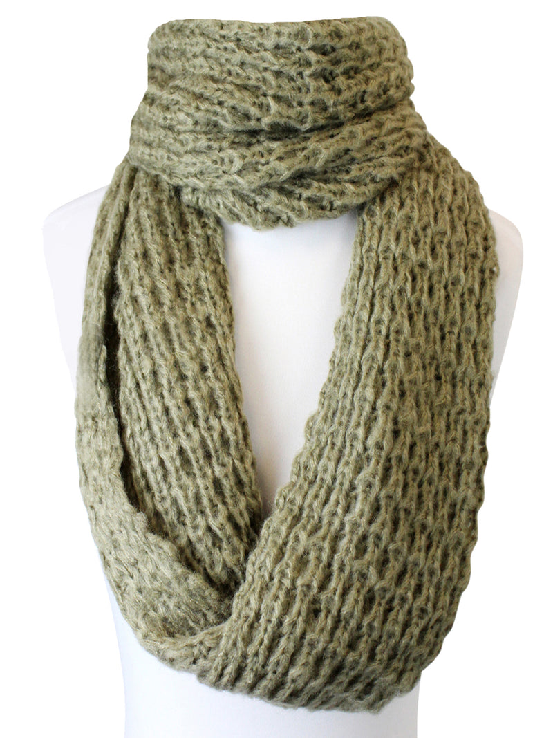 Mohair Winter Knit Infinity Scarf
