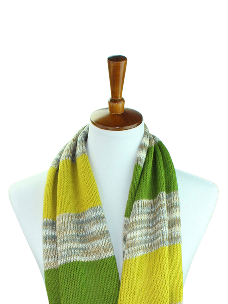 Multicolor Stripe Knit Winter Infinity Scarf