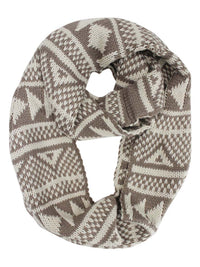 Nordic Print Winter Knit Unisex Infinity Scarf