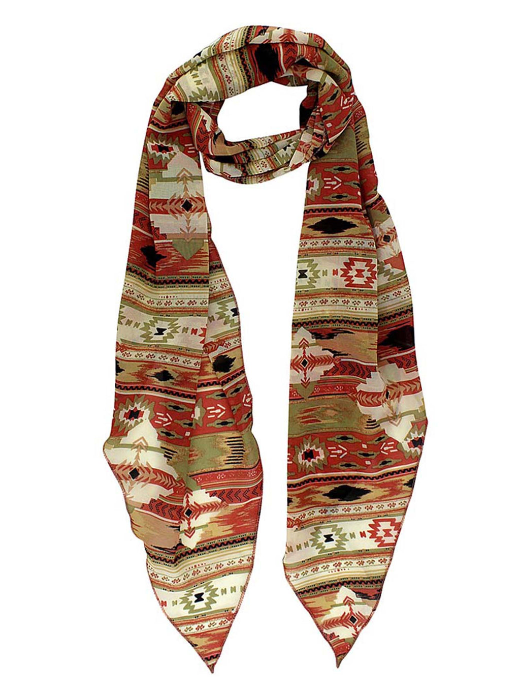 Aztec Pattern Skinny Head Scarf Belt