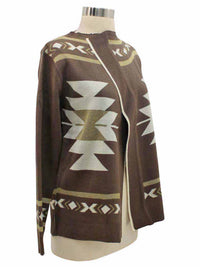 Tribal Print Cardigan Sweater