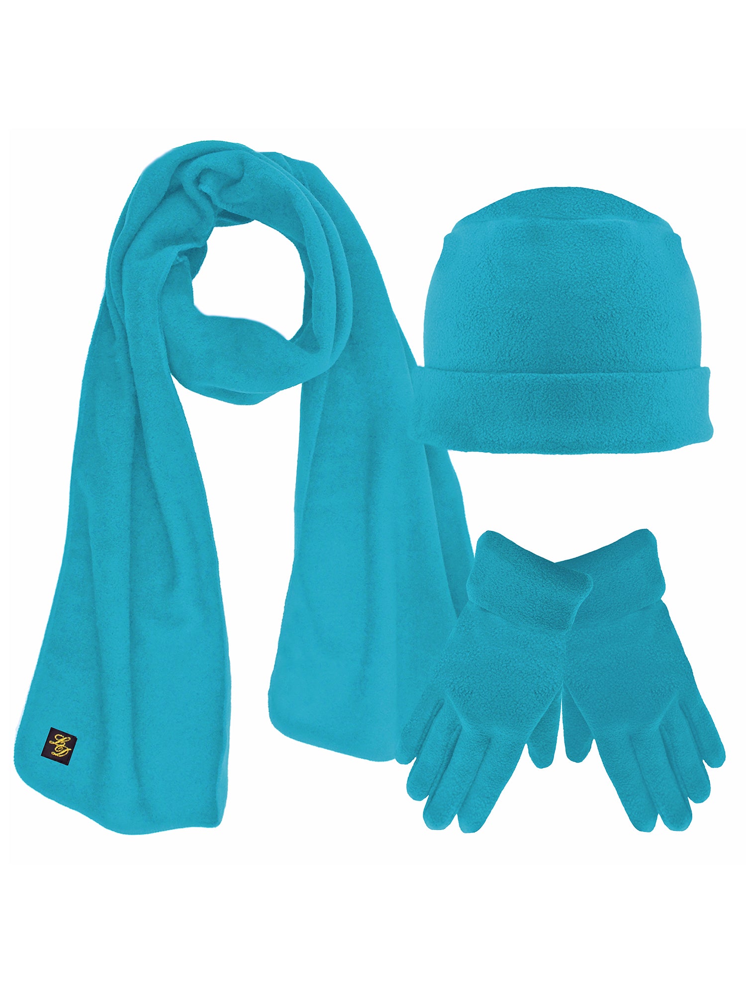 Portolano Baby Blue Women\'s Hat, Glove & Scarf Set Buy Navy Blue Cable Knit Hat Gloves & Scarf 3 Piece Set (3  main image 3