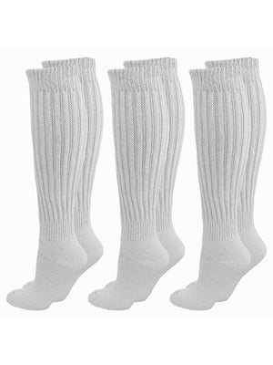 All Cotton 3 Pack Extra Heavy Slouch Socks