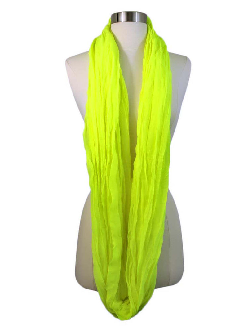 Crinkled Light Infinity Scarf