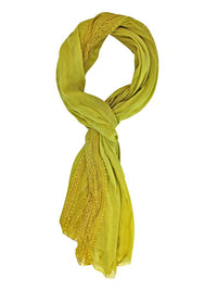 Silky Lightweight Scarf With Lace