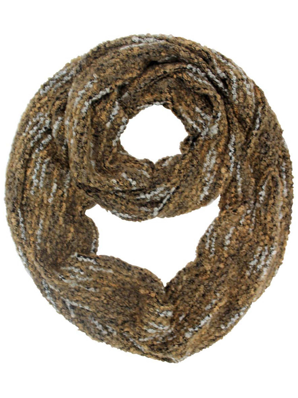 Fuzzy Marled Winter Knit Unisex Infinity Scarf