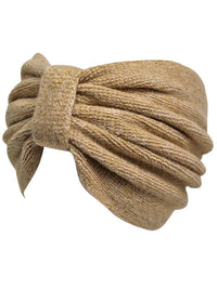 Metallic Knit Headband With Knot