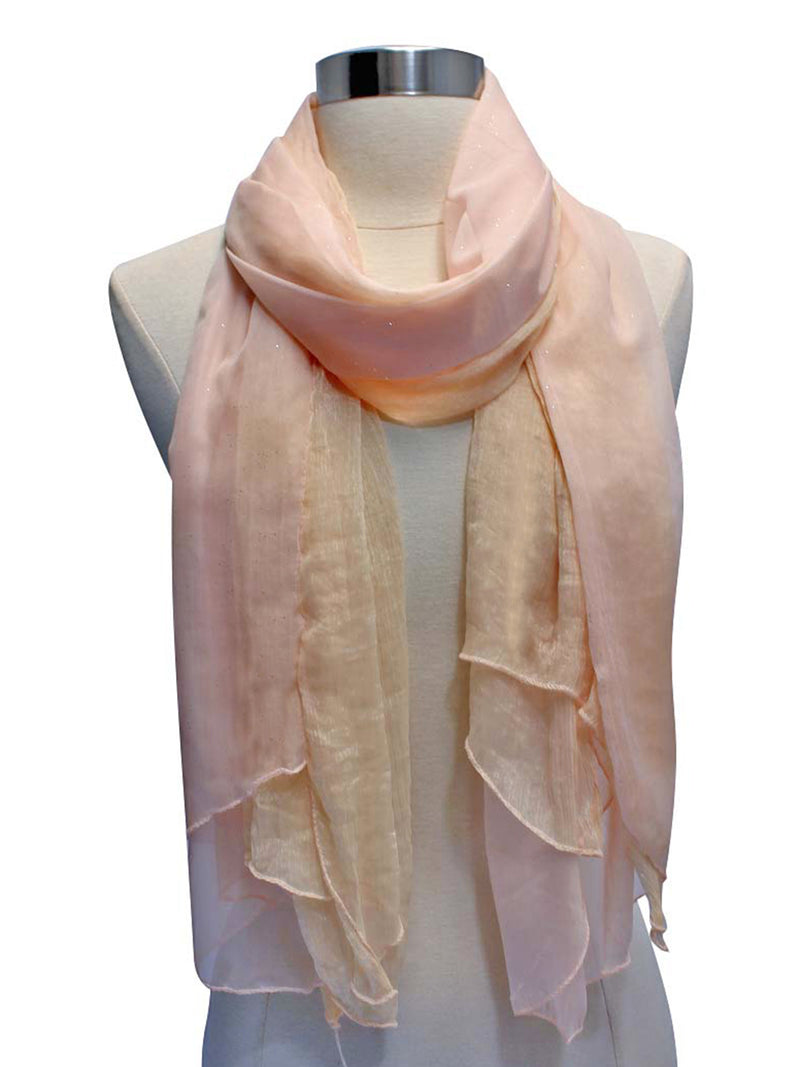 Double Layered Glitter Sheer Scarf