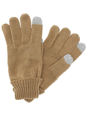 Ribbed Knit Men's 3 Piece Hat Scarf & Texting Gloves Set
