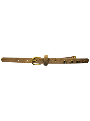 Skinny Gold Tone Studded Belt