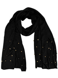 Jersey Knit Scarf Wrap With Spikes
