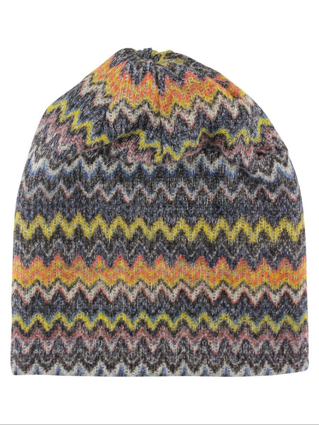 Chevron Stripe Slouchy Knit Beanie Cap Hat