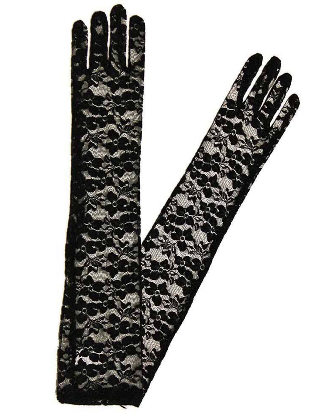 Full Length Formal Sheer Lace Opera Gloves