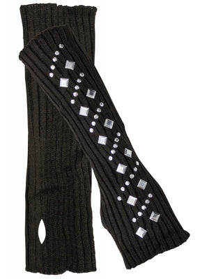 Studded Knit Arm Warmers