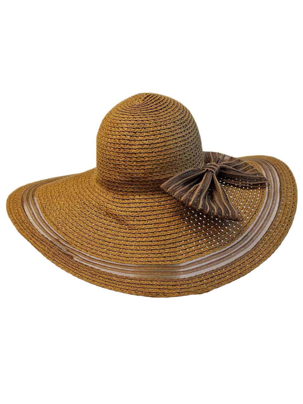 Sun Hat With Shear Trim And Bow