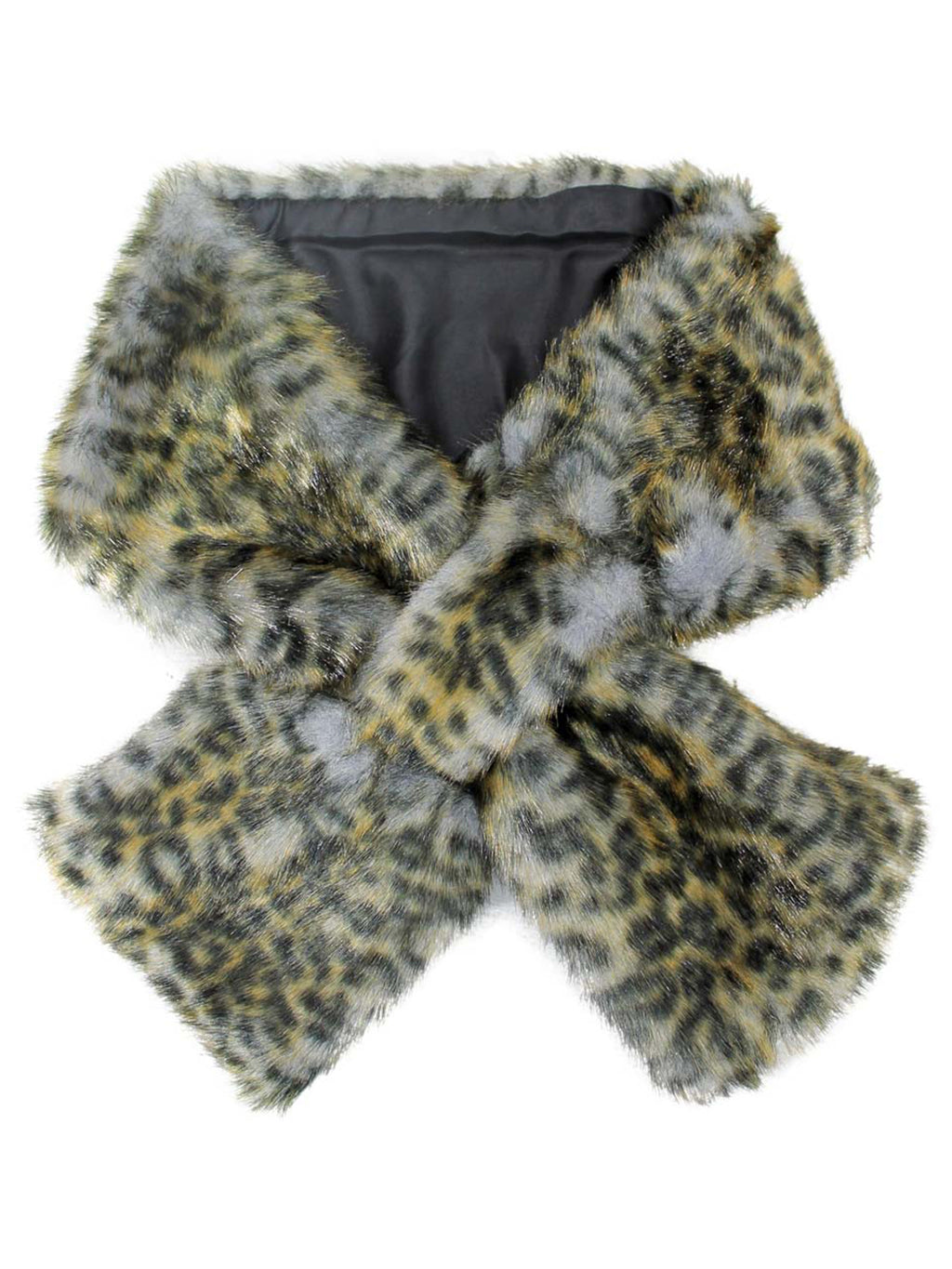Faux Fur Plush Lined Neck Warmer Scarf
