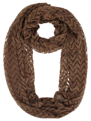 Sheer Chevron Lace Infinity Scarf