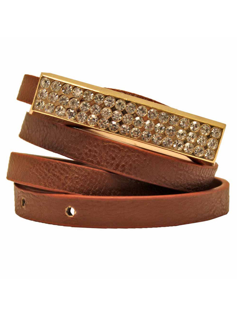 Thin Belt With Gold Bar Buckle
